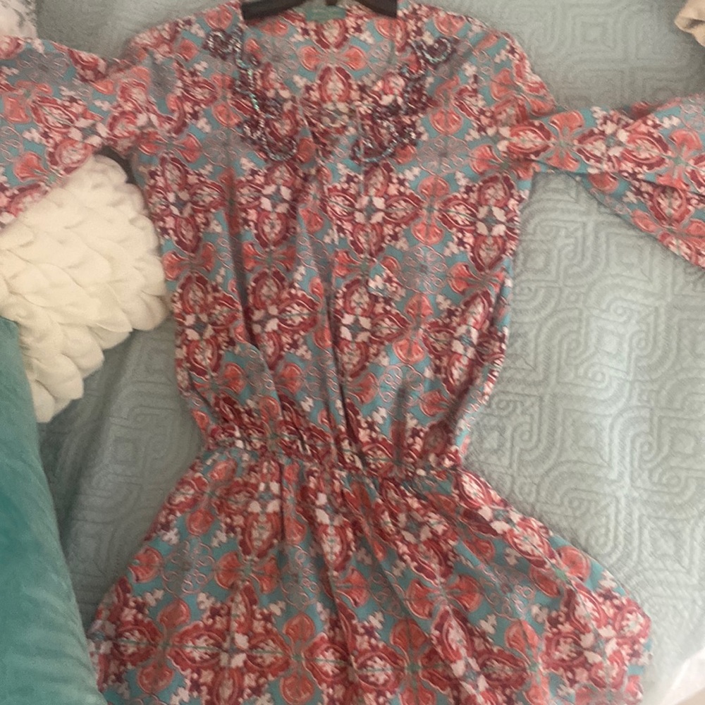 Italian made Beach coverup dress small:medium size with pretty beaded detail